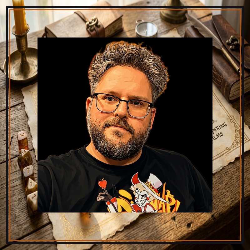 Andrea Gatta Composed Episode Cover with Parchment Background & Title